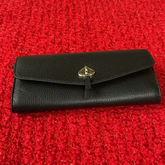 Kate Spade Marti Large Slim Flap Wallet Black - Picture 4 of 16